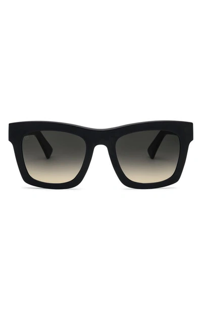 Shop Electric 'crasher' 53mm Retro Sunglasses In Matte Black/ Black