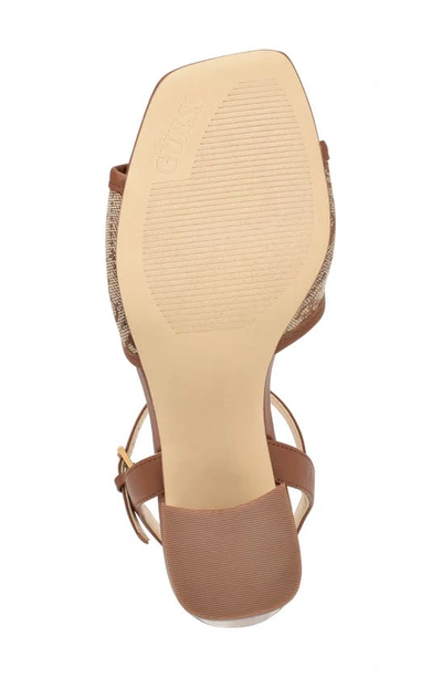 Shop Guess Glaven Ankle Strap Sandal In Medium Brown