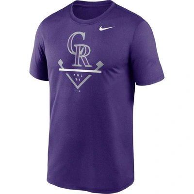 Shop Nike Purple Colorado Rockies Big & Tall Icon Legend Performance T-shirt