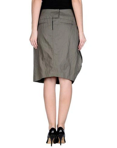 Shop Malloni Knee Length Skirt In Military Green