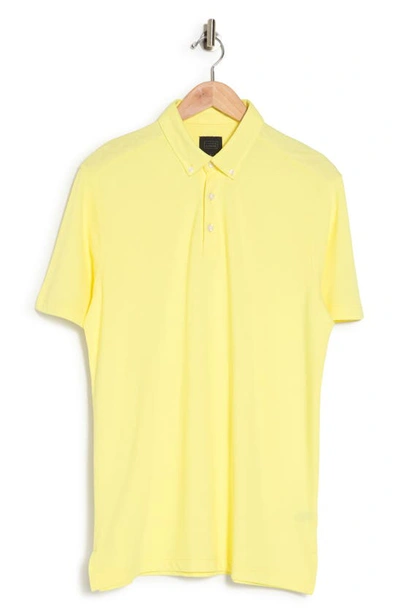 Shop 14th & Union Short Sleeve Coolmax Polo In Yellow Pear
