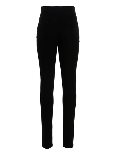 Shop Balmain Skinny Pants In Black