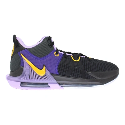 Nike LeBron Witness 7 Basketball Shoes, Men's, M9.5/W11, Black/Gold/Purple