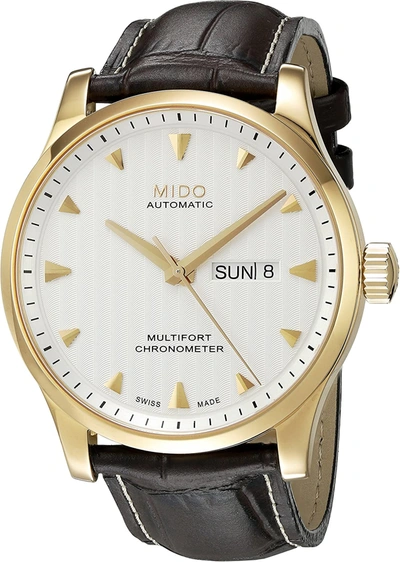 Shop Mido Men's Multifort 42mm Automatic Watch In Gold