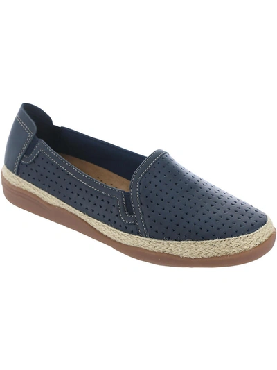 Shop Clarks Elaina Ruby Womens Slip On Leather Loafers In Blue