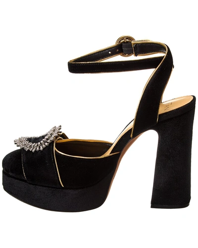 Shop Alexandre Birman Madelina Curve Velvet Pump In Black