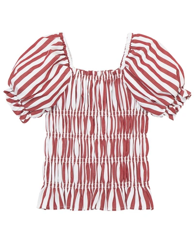 Shop Habitual Peasant Smocked Top In Red