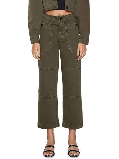 Shop Frame Womens Utility Oversized Pockets Wide Leg Pants In Multi