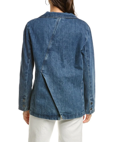 Gracia Denim Oversize Blazer In Denim Blue In Blue