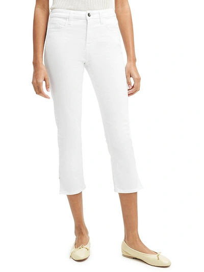 Jen7 By 7 For All Mankind Capri Skinny Jeans With Split Hem In White
