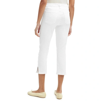 Jen7 By 7 For All Mankind Capri Skinny Jeans With Split Hem In White