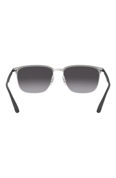 Ray Ban 59mm Gradient Square Sunglasses In Silver/ Black/ Grey Gradient