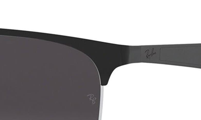 Ray Ban 59mm Gradient Square Sunglasses In Silver/ Black/ Grey Gradient
