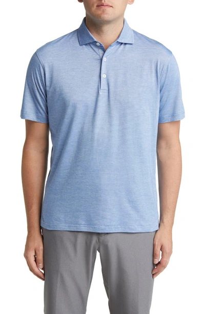 Shop Peter Millar Crown Crafted Excursionist Flex Cotton & Modal Polo In Nordic Blue