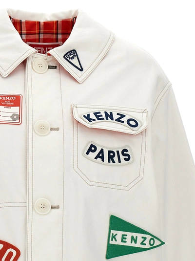 Shop Kenzo Workwear Casual Jackets, Parka White