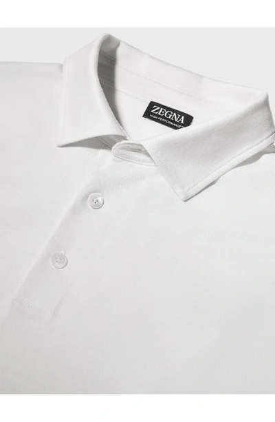 Shop Zegna High Performance™ Wool Polo In White