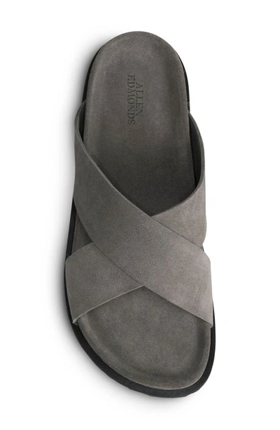 Shop Allen Edmonds Del Mar Leather Slide Sandal In Storm