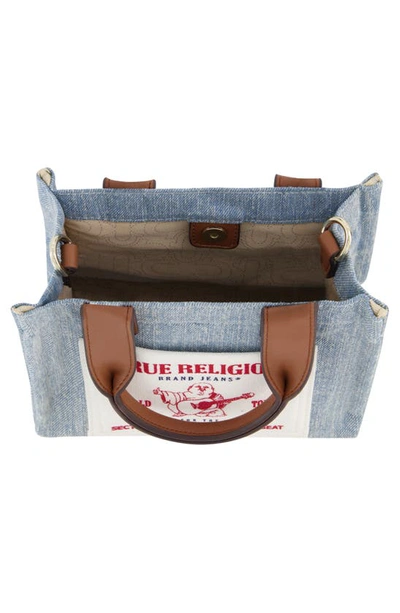 Shop True Religion Brand Jeans Canvas Mini Tote Bag In Denim