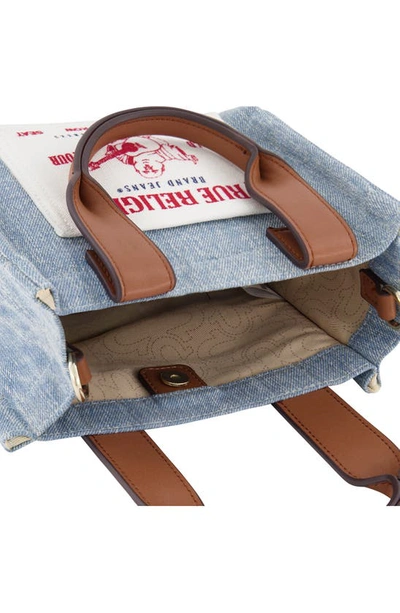 Shop True Religion Brand Jeans Canvas Mini Tote Bag In Denim