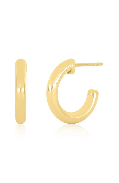 Shop Ef Collection Sasha Hoop Earrings In 14k Yellow Gold