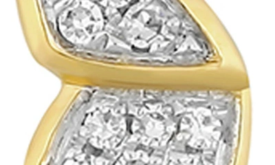 Ef Collection 14k Gold Flutter Diamond Earrings In 14k Yellow Gold