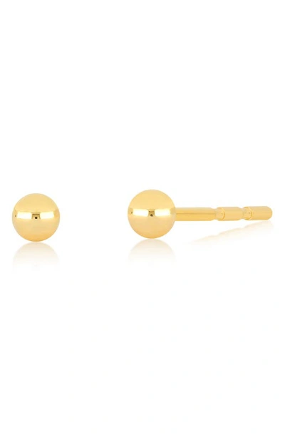 Shop Ef Collection Mini Ball Stud Earrings In 14k Yellow Gold