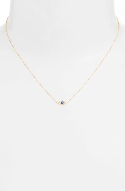 Shop Ef Collection Diamond & Tsavorite Evil Eye Choker In Yellow Gold