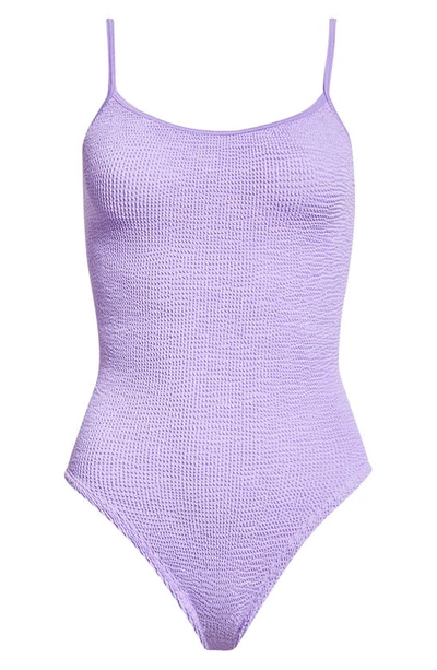 Shop Hunza G Pamela One-piece Swimsuit In Lilac