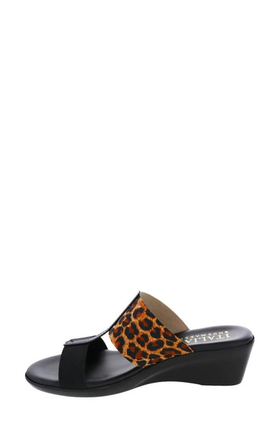 Italian Shoemakers Sadey Wedge Sandal In Leopard