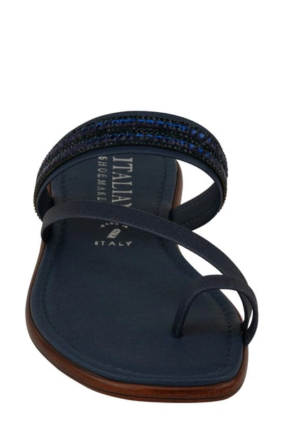 Shop Italian Shoemakers Mavis Loop Toe Sandal In Denim