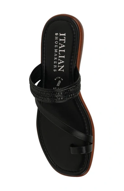Shop Italian Shoemakers Mavis Loop Toe Sandal In Black
