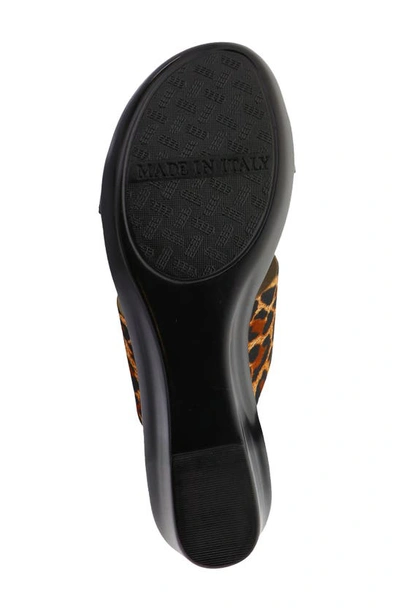 Italian Shoemakers Sadey Wedge Sandal In Leopard