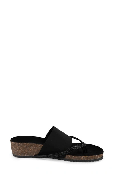 Italian Shoemakers Ziona Wedge Sandal In Black