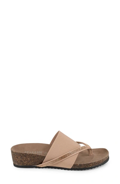 Italian Shoemakers Ziona Wedge Sandal In Natural
