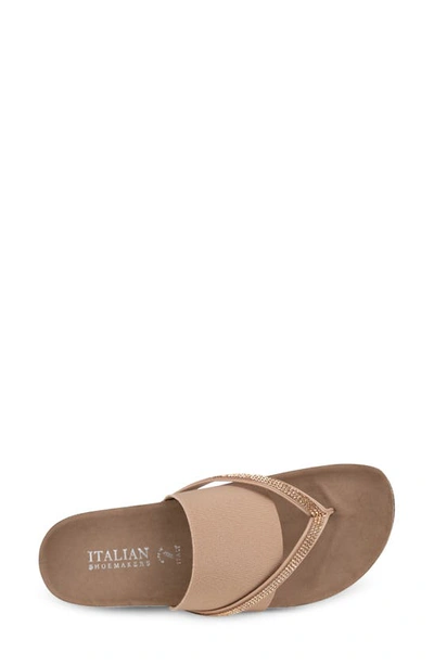 Italian Shoemakers Ziona Wedge Sandal In Natural