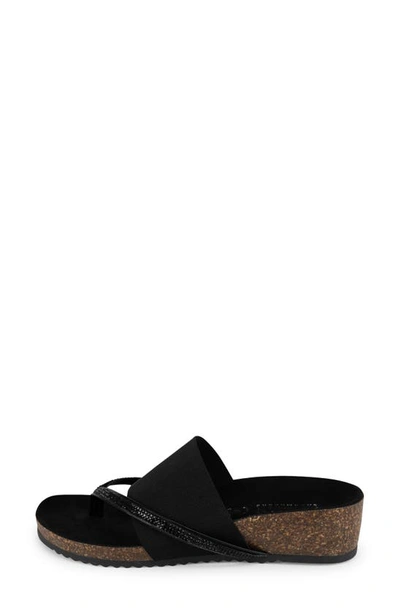 Italian Shoemakers Ziona Wedge Sandal In Black
