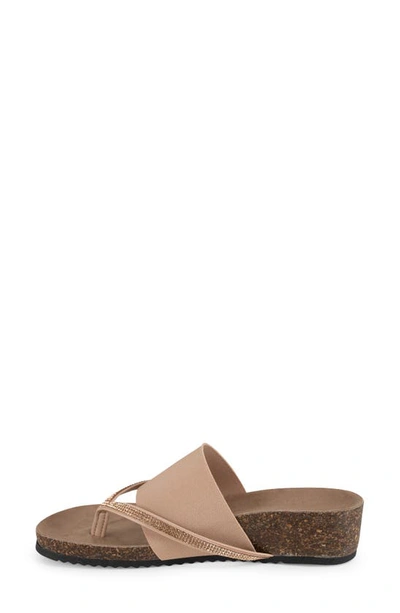 Italian Shoemakers Ziona Wedge Sandal In Natural