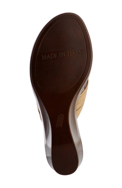 Shop Italian Shoemakers Kenny Wedge Slide Sandal In Bronze
