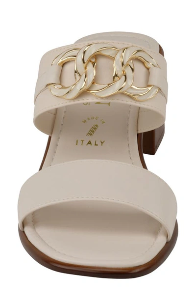 Shop Italian Shoemakers Loan Mid Heel Sandal In Bone