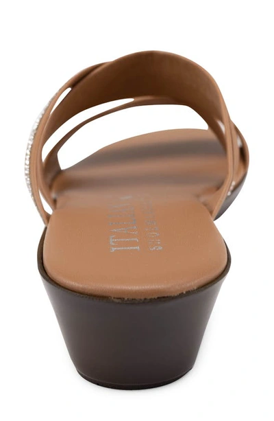 Italian Shoemakers Hollis Wedge Slide Sandal In Tan