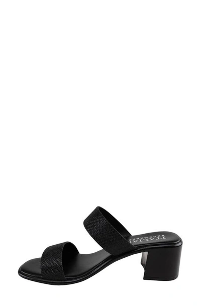 Shop Italian Shoemakers Frannie Mid Heel Sandal In Black