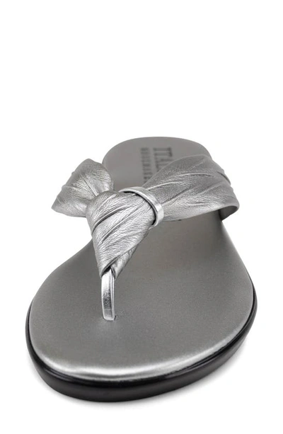 Shop Italian Shoemakers Aleena Thong Sandal In Steel