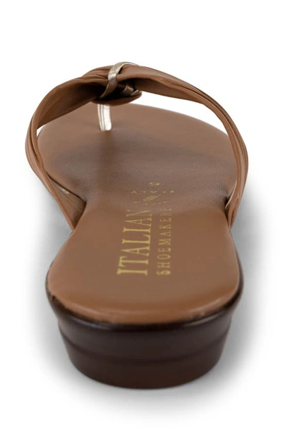 Shop Italian Shoemakers Aleena Thong Sandal In Tan