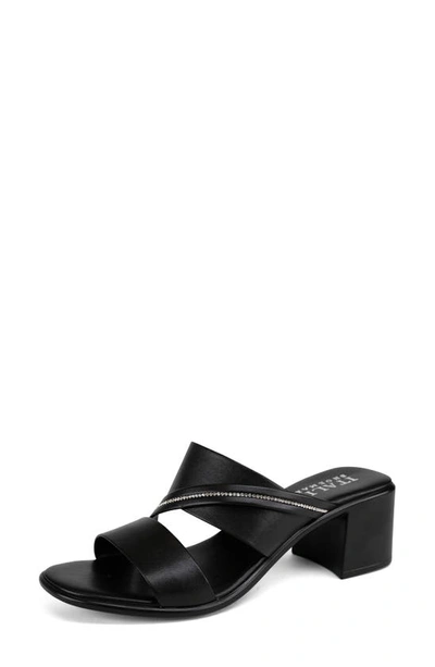 Shop Italian Shoemakers Coletty Mid Heel Sandal In Black