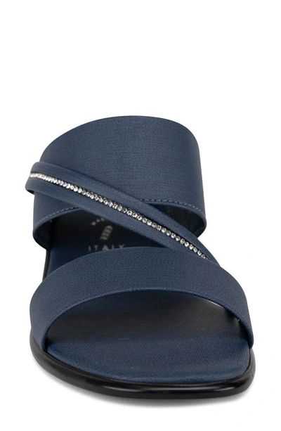 Italian Shoemakers Coletty Mid Heel Sandal In Denim