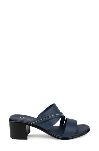 Italian Shoemakers Coletty Mid Heel Sandal In Denim