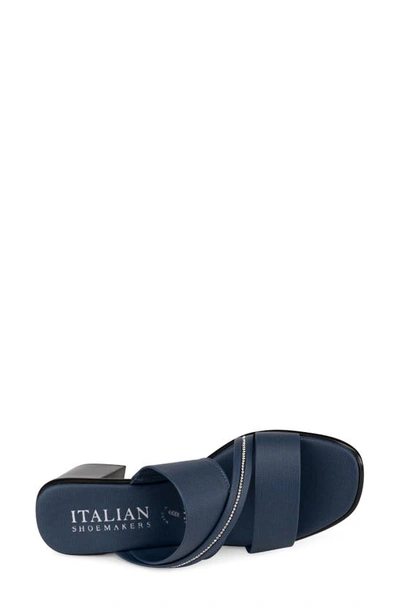 Italian Shoemakers Coletty Mid Heel Sandal In Denim