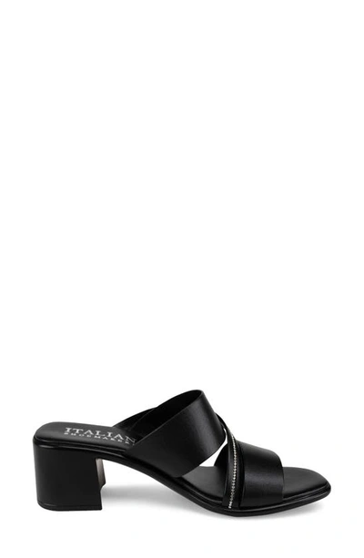 Shop Italian Shoemakers Coletty Mid Heel Sandal In Black