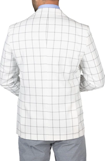 Tailorbyrd Modern Fit Classic Windowpane Sport Coat In Off White/ Charcoal