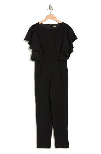 Shop Alexia Admor Priya Flutter Sleeve Jumpsuit In Black